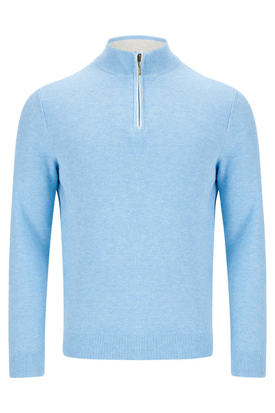 Benetti Dawson 1/4 Zip Knitwear Sky