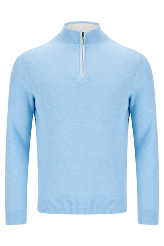 Benetti Dawson 1/4 Zip Knitwear Sky