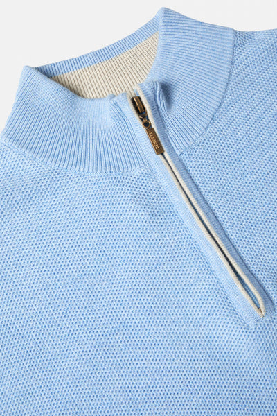 Benetti Dawson 1/4 Zip Knitwear Sky