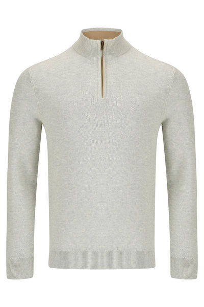 Benetti Dawson 1/4 Zip Knitwear Stone