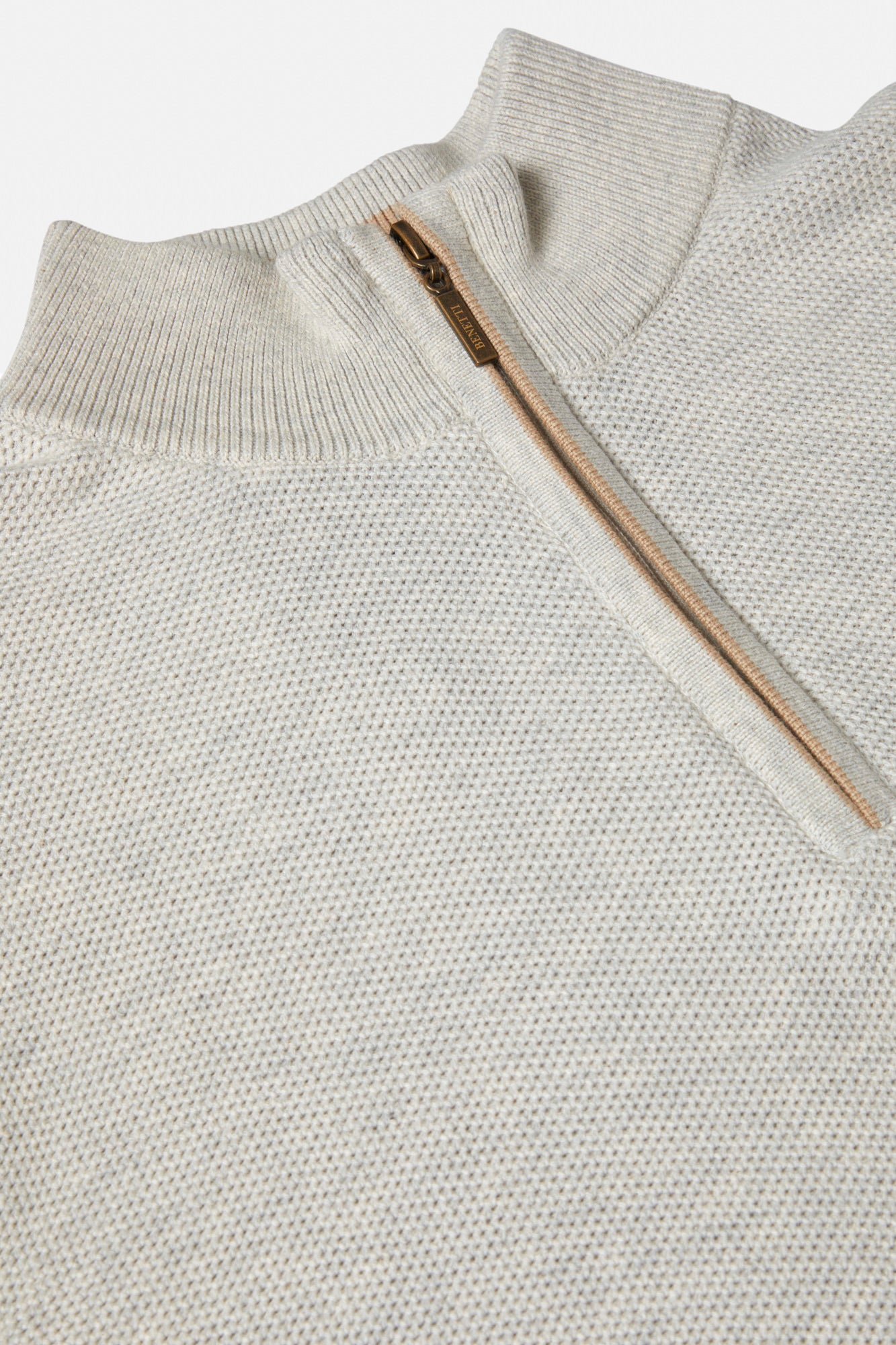Benetti Dawson 1/4 Zip Knitwear Stone