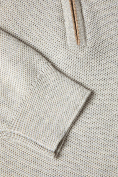 Benetti Dawson 1/4 Zip Knitwear Stone