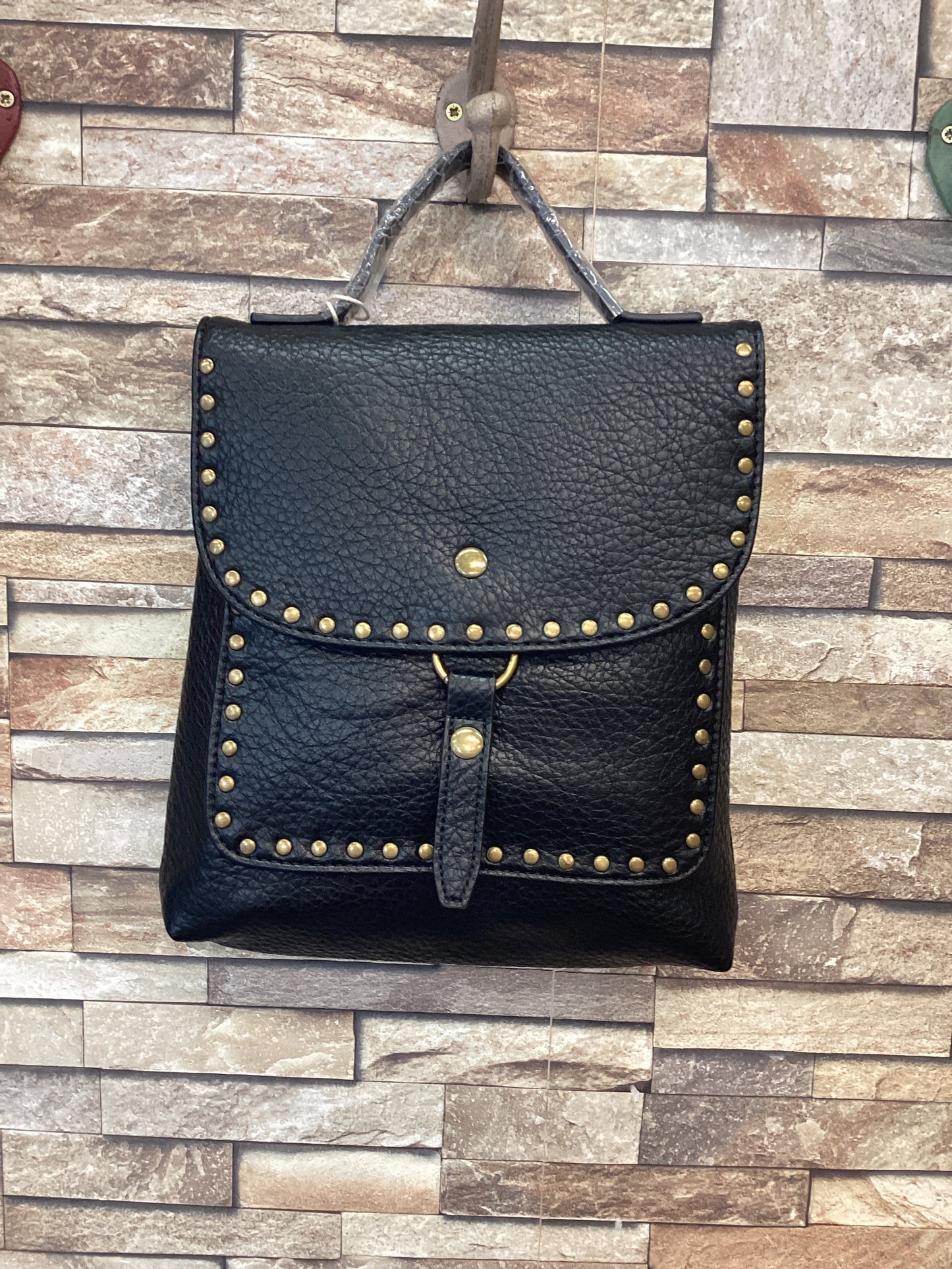 Vegan Leather Stud Crossbody