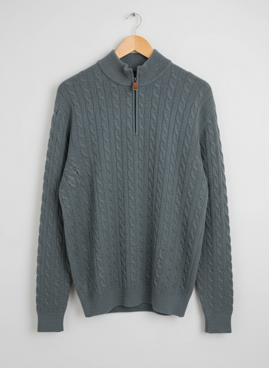 Benetti Grant 1/4 Zip Knit Sage