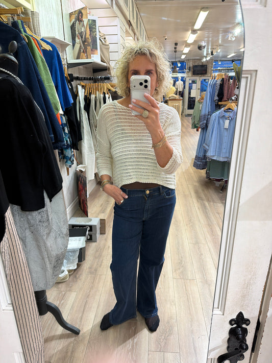 Lotus Eaters Lak 20 Knit Top ECRU