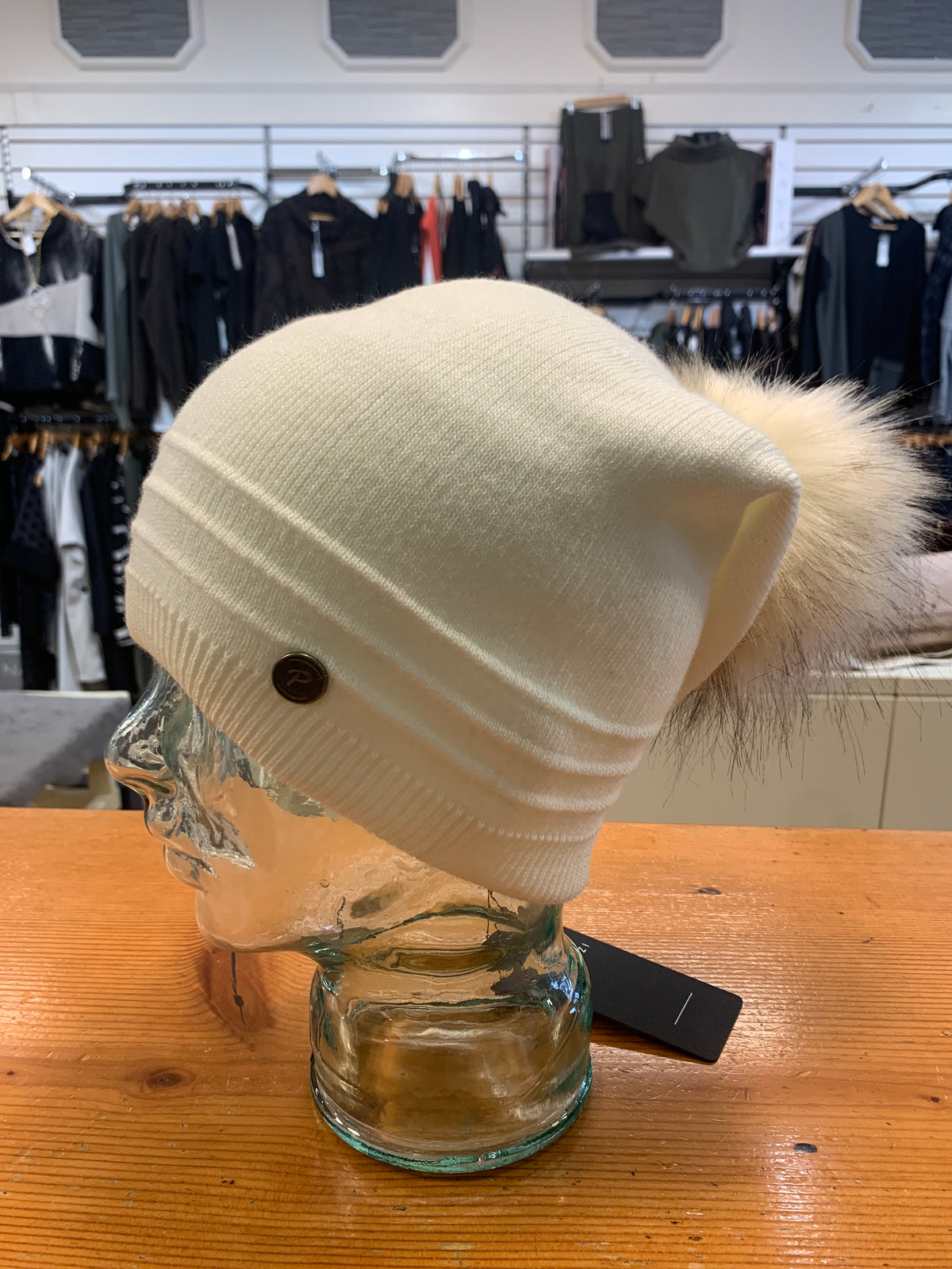 Peruzzi Raised Stripe Slouch Hat White
