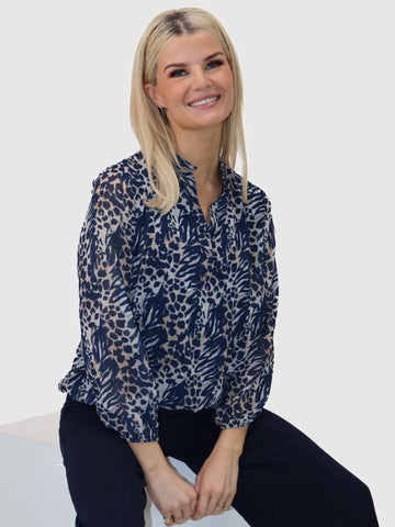 Kate & Pippa Bella band top Navy