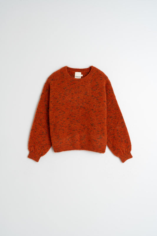 Indi & Cold Mohair Crop Sweater Terracotta