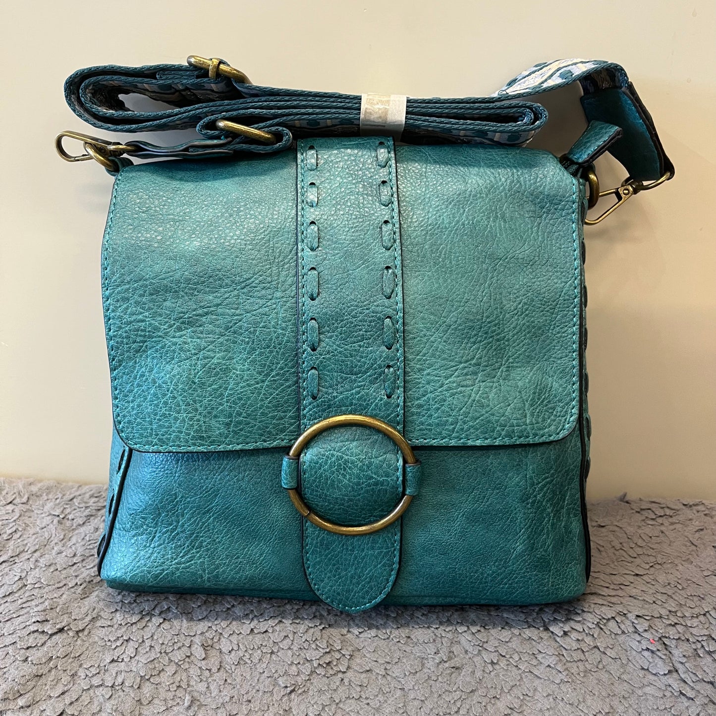 Vegan 2 strap Buckle Bag