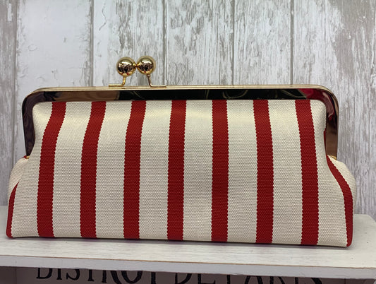 Stripe Clutch Bag