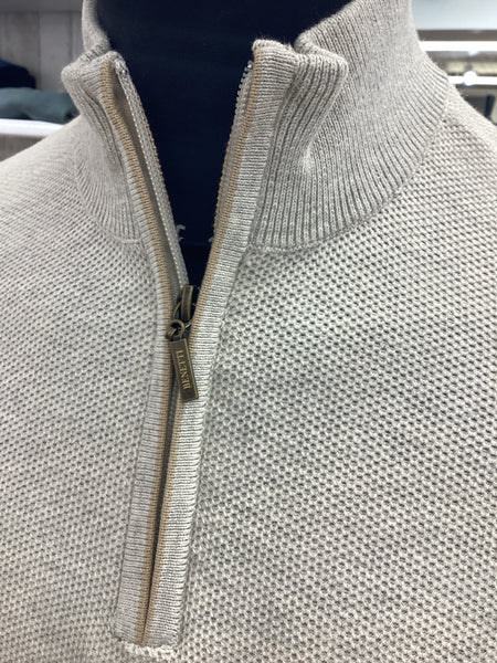 Benetti Dawson 1/4 Zip Knitwear Stone
