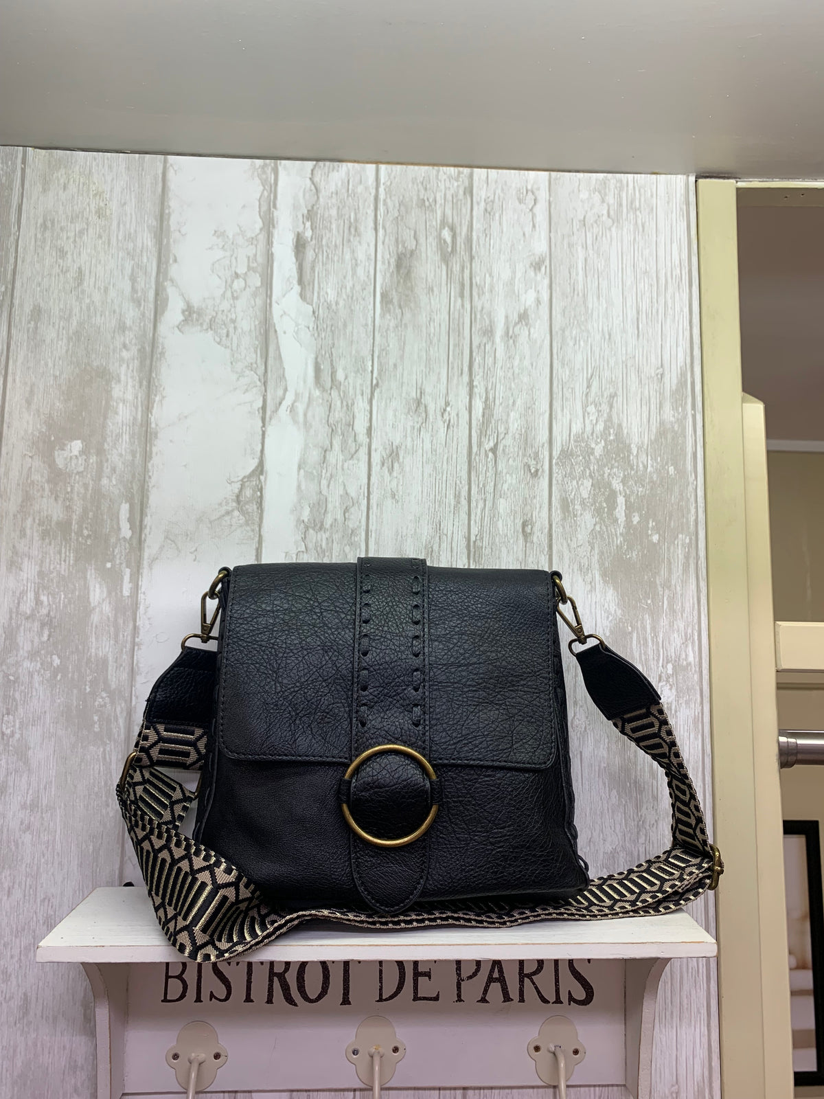 Vegan 2 strap Buckle Bag