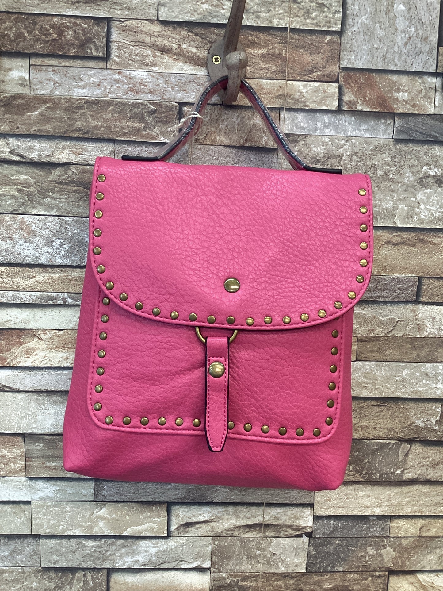 Vegan Leather Stud Crossbody
