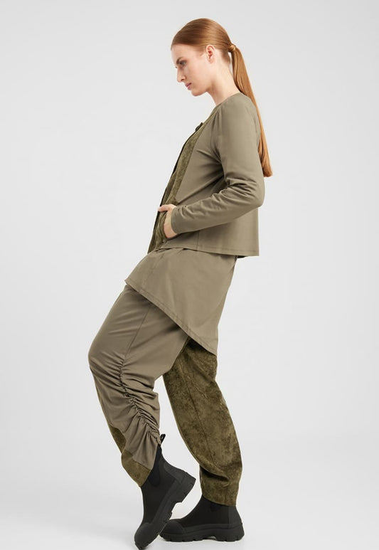 Elsewhere Draped Detail Trouser Green