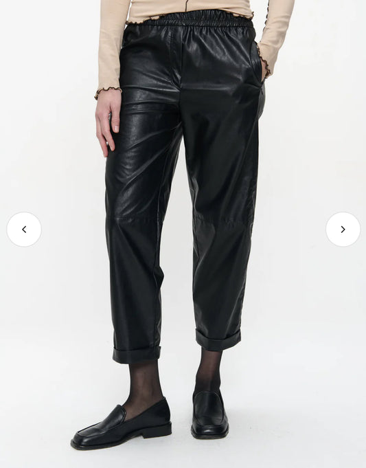 Jane Lushka Daphne eco leather pants Black