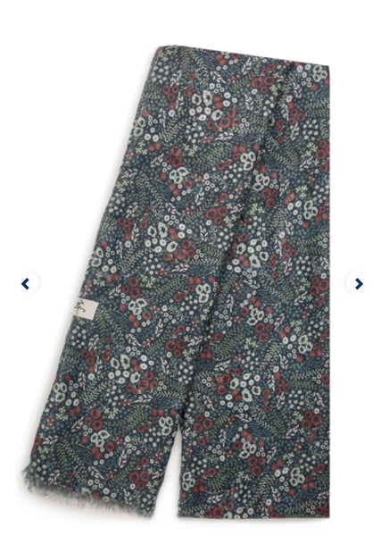 Weird Fish Alverton Printed Scarf- Navy