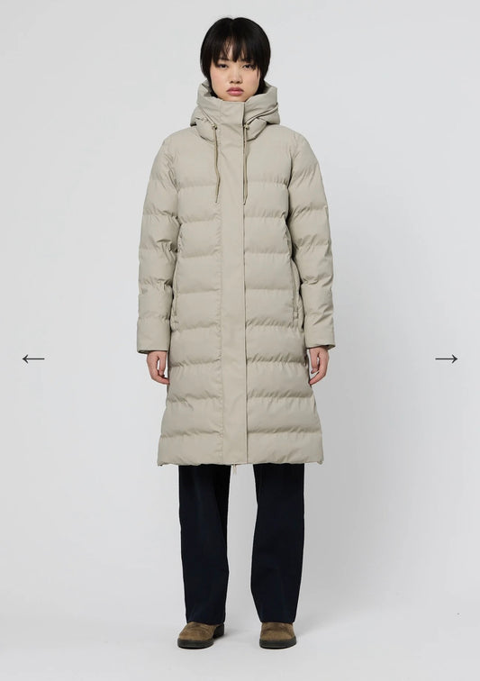 Tanta Glaze Padded Coat Stone Grey