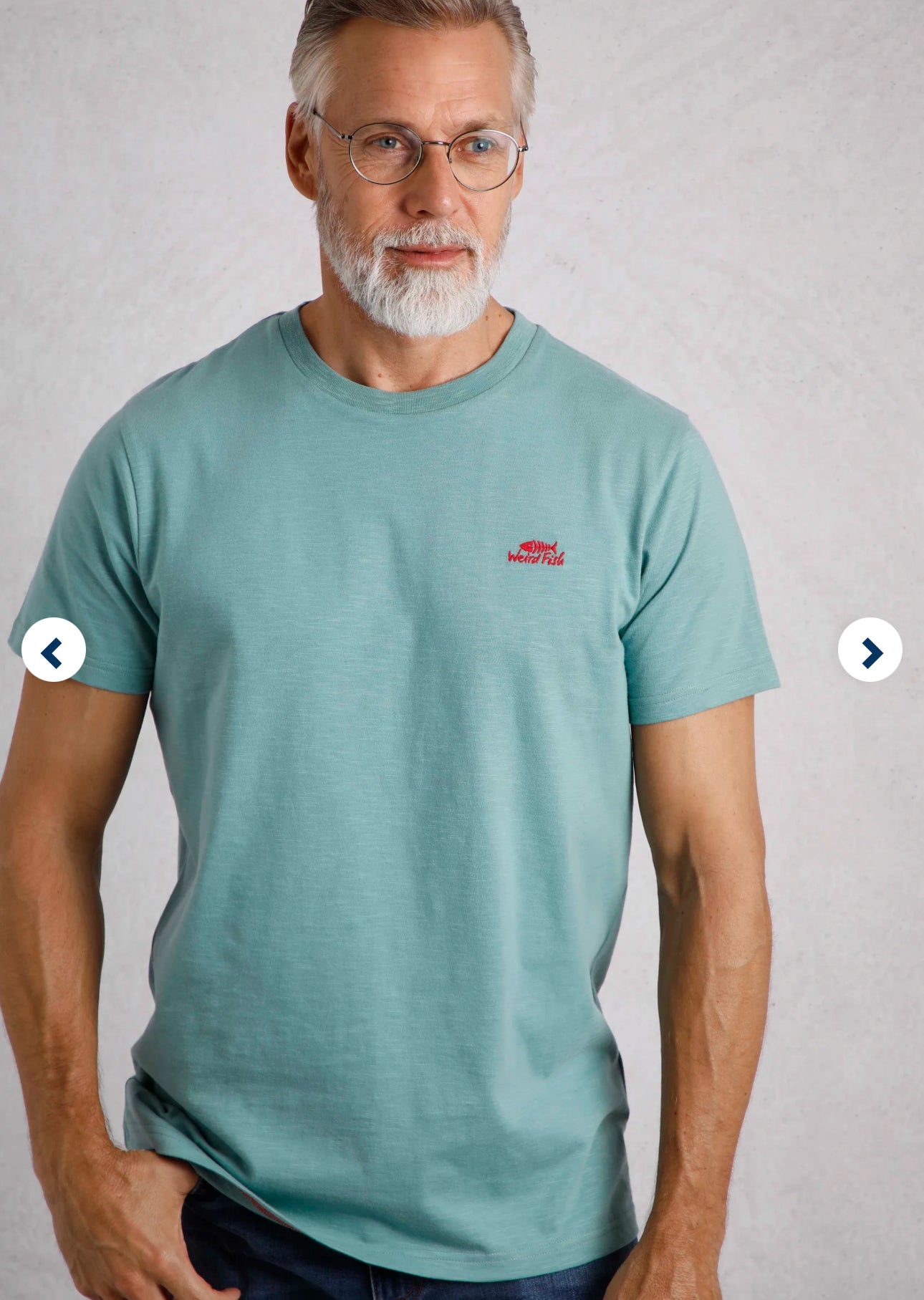 Weird Fish Organic Fished T-Shirt-Mineral Blue