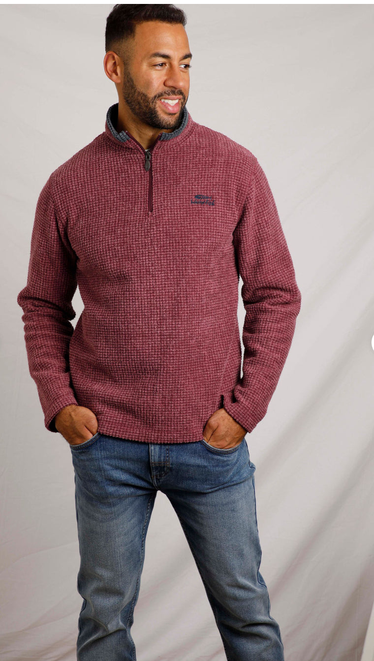 Weird Fish Newark Fleece - garnet