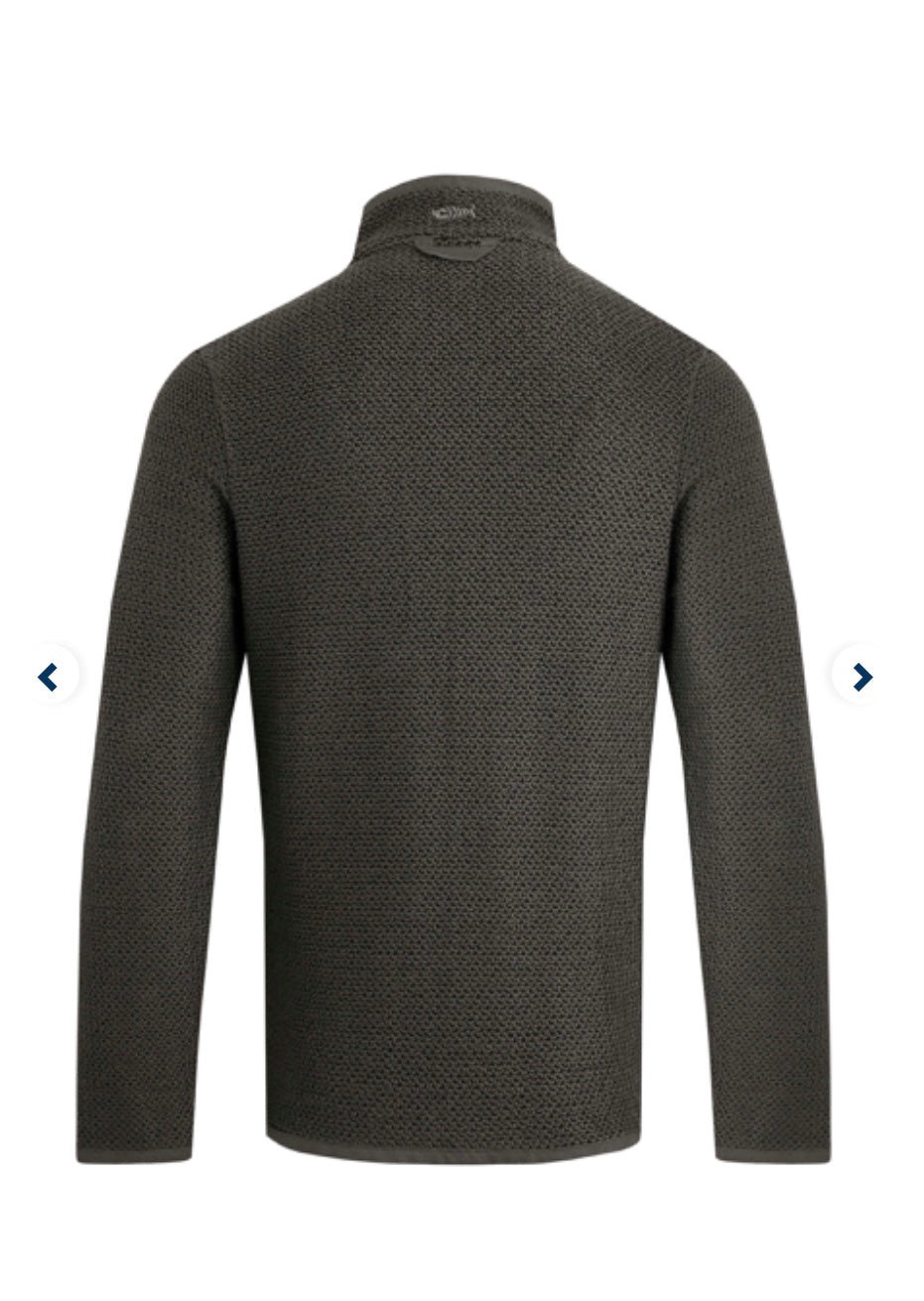 Weird Fish 1/4 Zip Stern Macaroni- Dark Grey