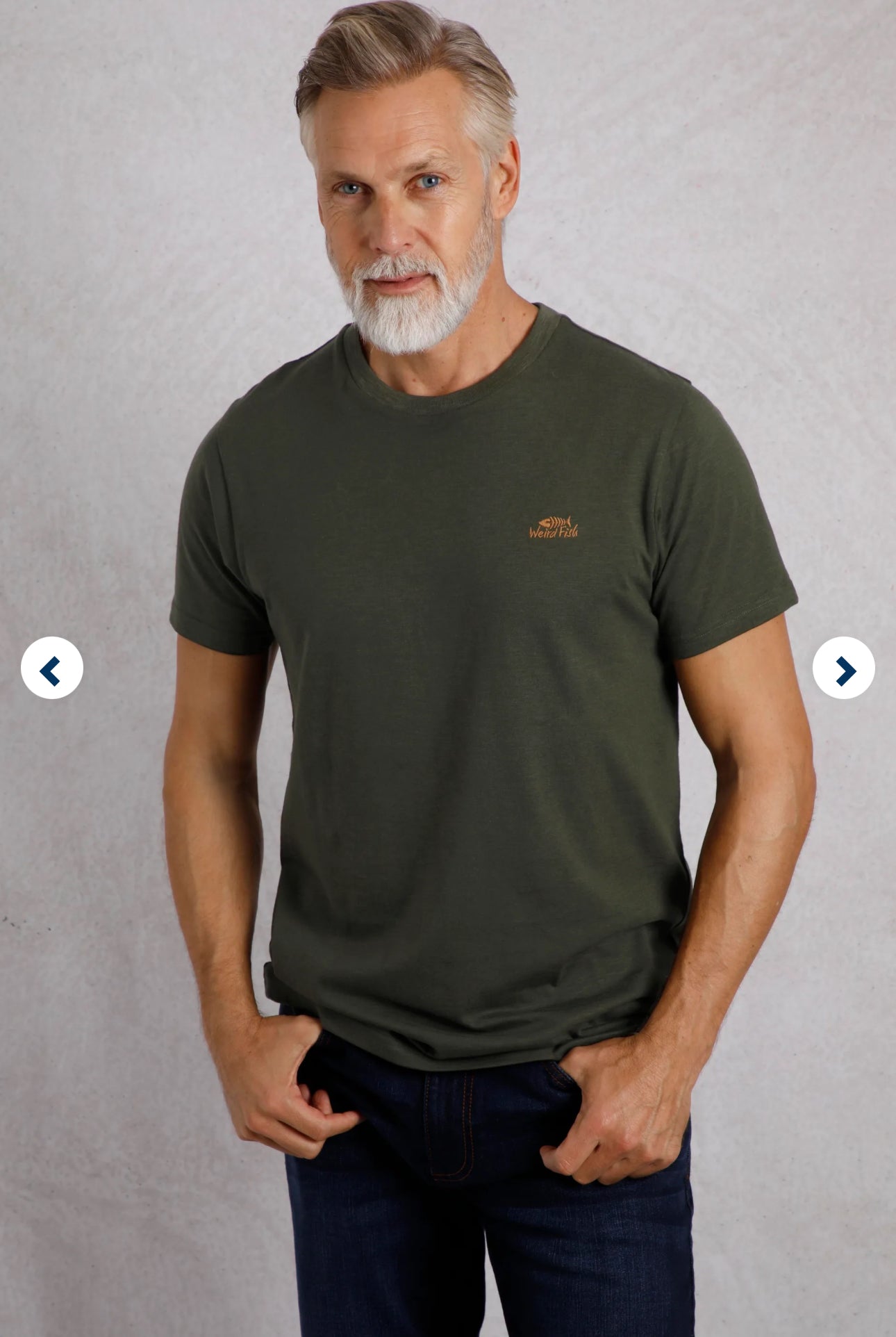 Weird Fish Organic Fished T-Shirt-Olive