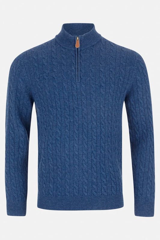 Benetti Grant 1/4 Zip Knit Indigo