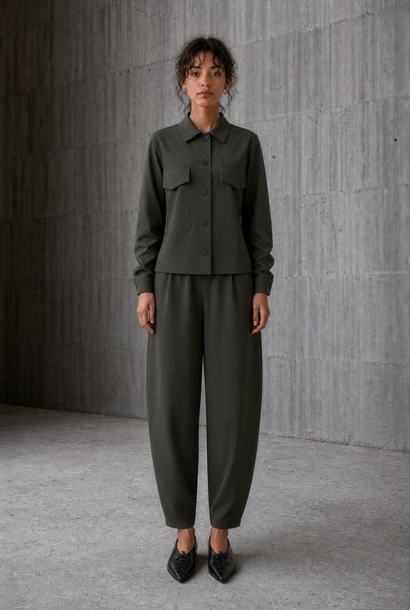 Jane Lushka Benot Pants Technical Jersey Army
