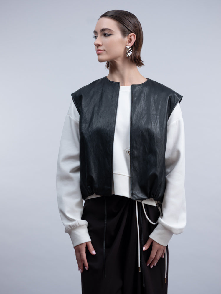 HAAKO Faux Leather Jacket Black