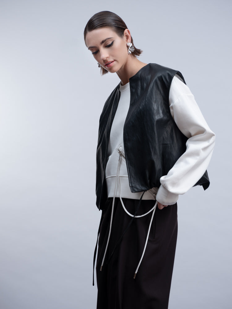 HAAKO Faux Leather Jacket Black