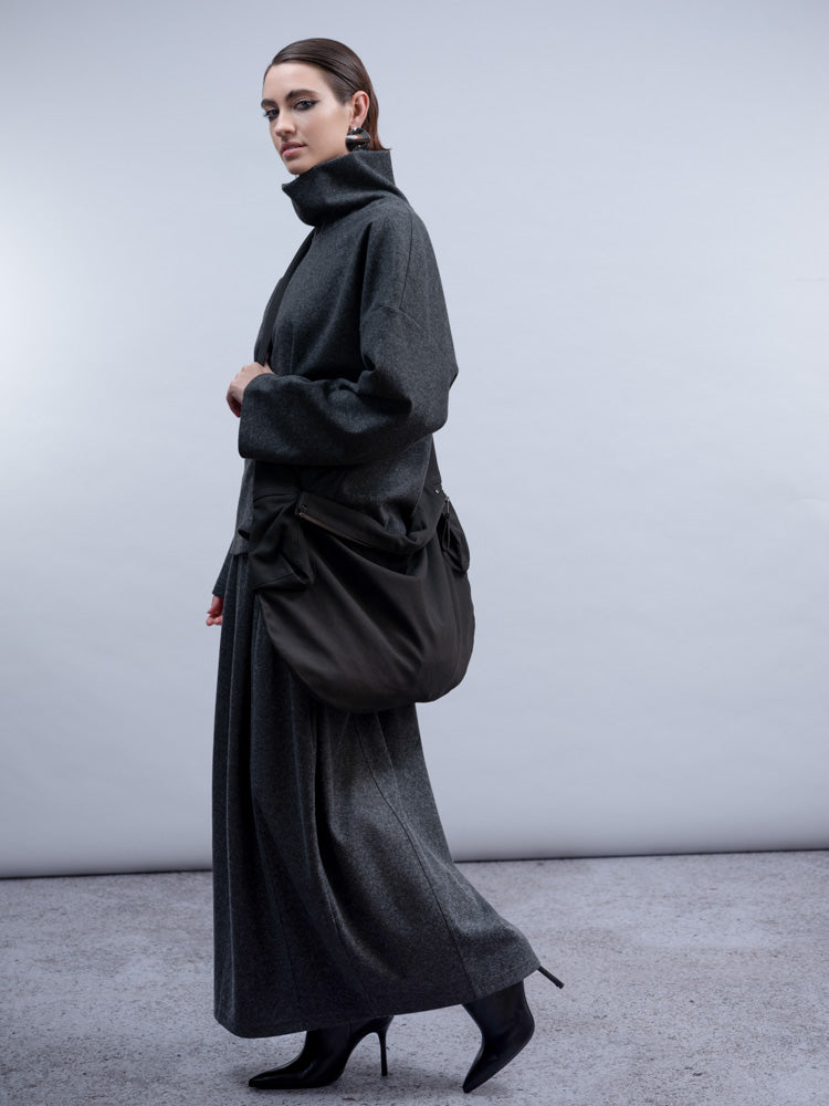 HAAKO Woven Top Charcoal
