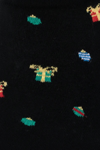 HJ433 Xmas Gifts Black Socks