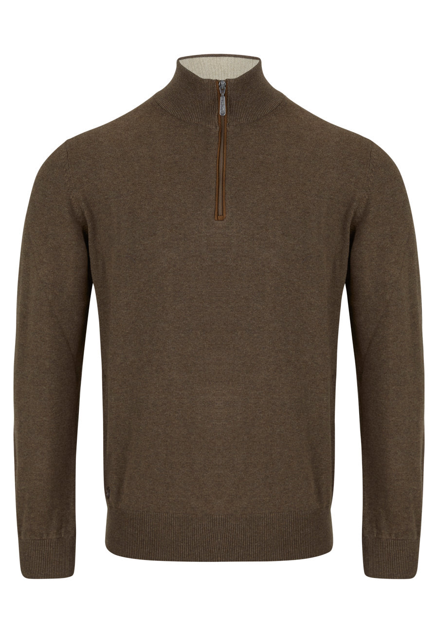 6th Sense Harry 1/4 Zip-Chestnut