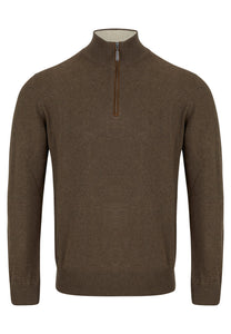 6th Sense Harry 1/4 Zip-Chestnut