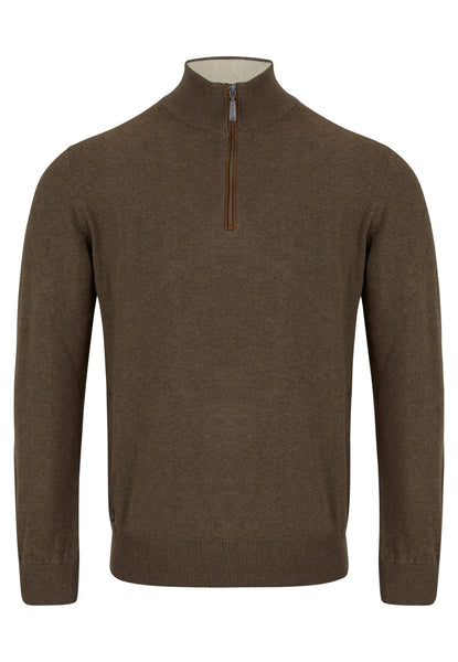 6th Sense Harry 1/4 Zip-Chestnut