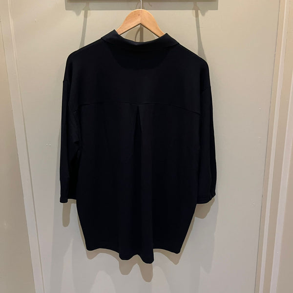 Naya Jersey Jacket/Contrast Fabric- Black