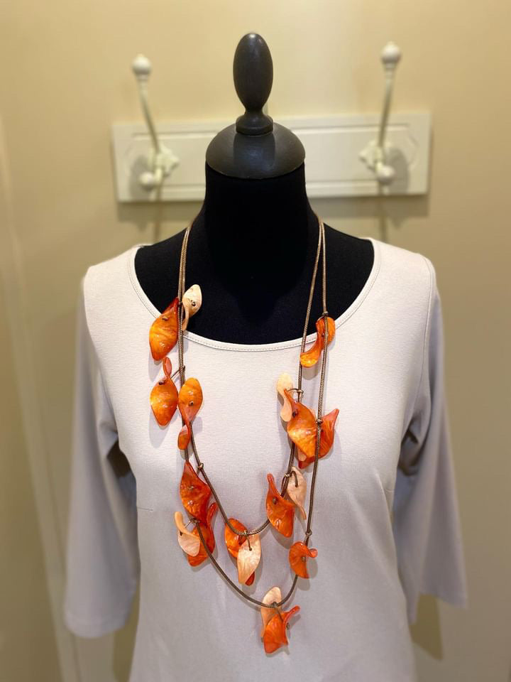 Orange Shell Necklace