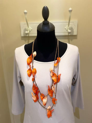 Orange Shell Necklace