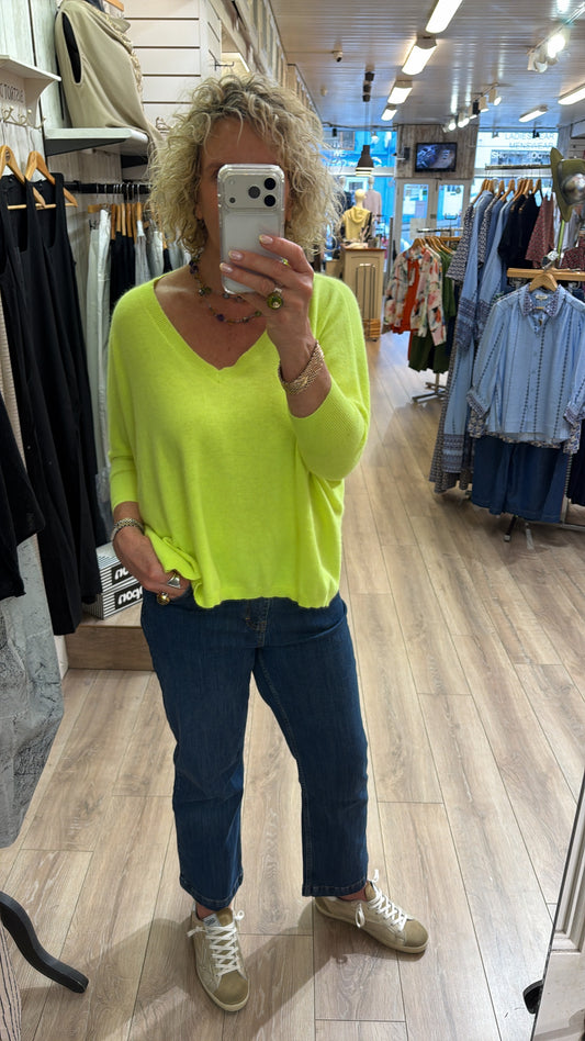 TWNS Jefferson Oversized Sweater Neon Yelow