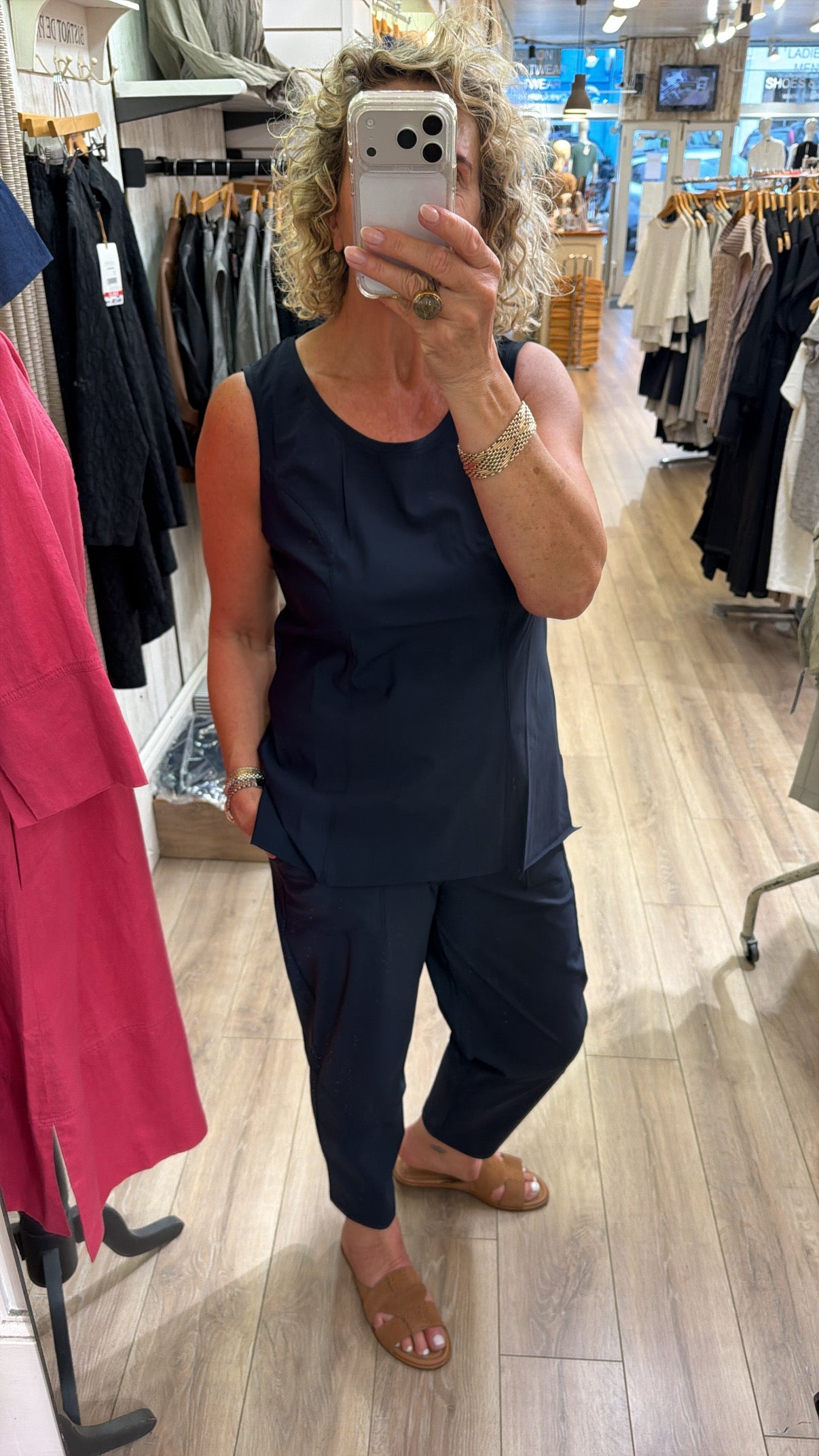 Naya Pull Up Trouser with Side Pocket French Blue