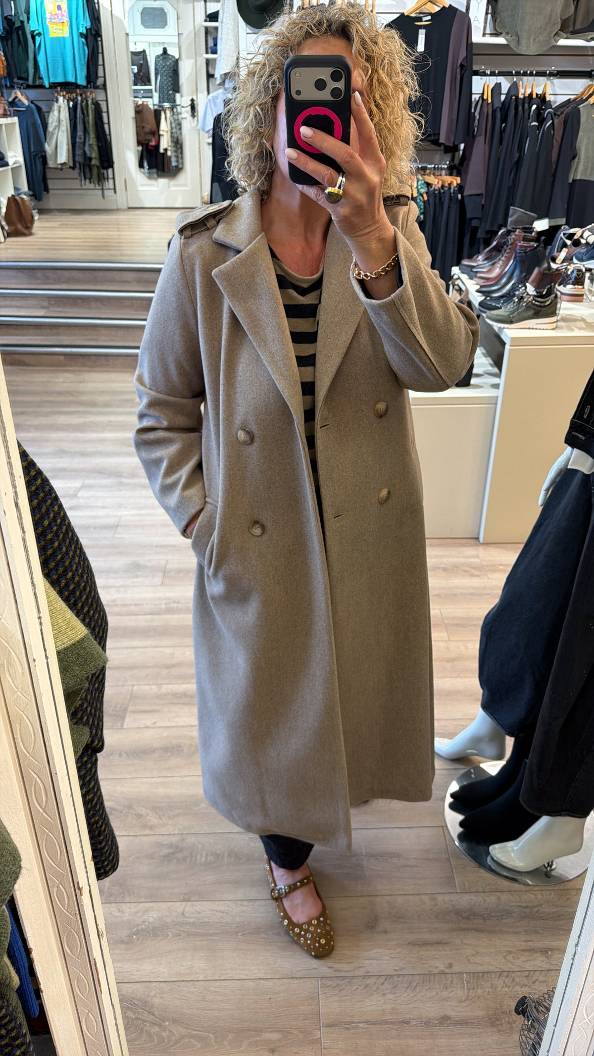 Peruzzi Long Wool Coat Beige