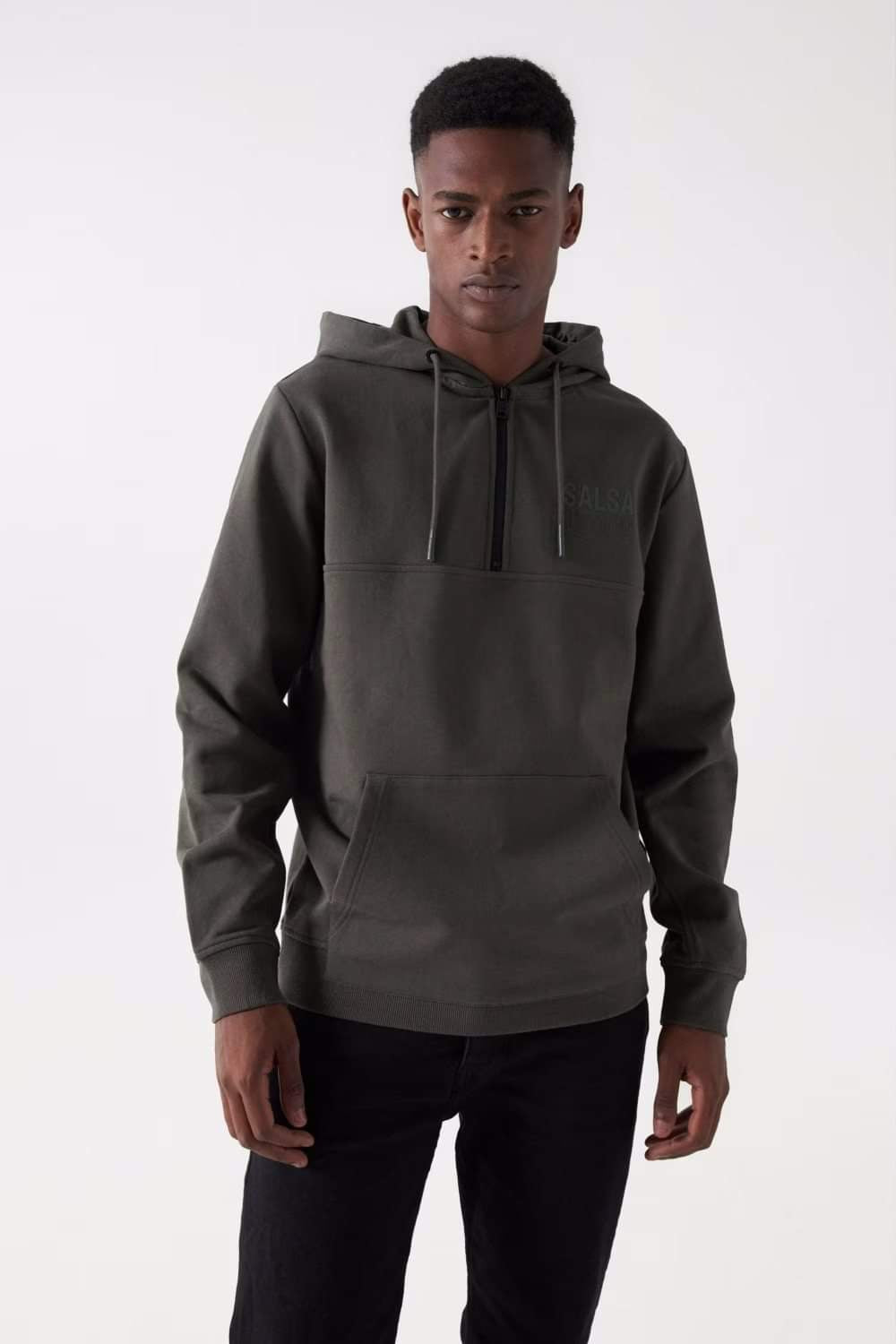 Salsa 1/4 zip Hoody Khaki