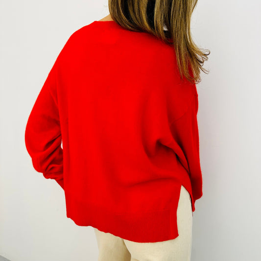 TWNS Boulder V-Neck Sweater Orange