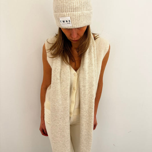 TWNS Vail Basic Scarf Mottled Beige