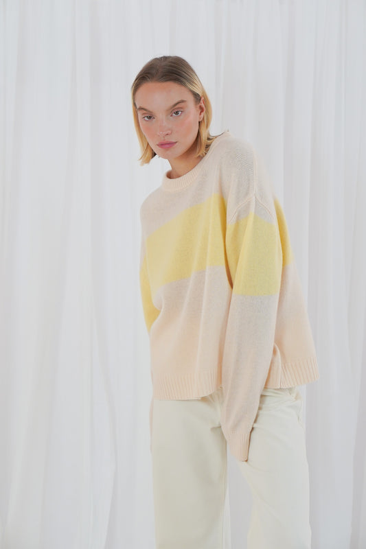 TWNS Bi-color sweater Yellow