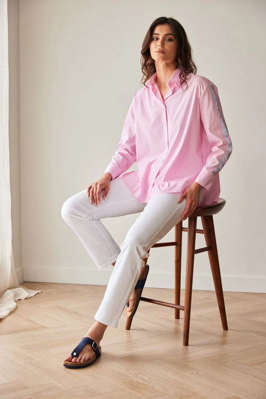 Peruzzi Stripe Shirt With Contrast Stripe