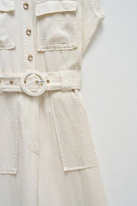 Salsa Light Denim Jumpsuit Beige