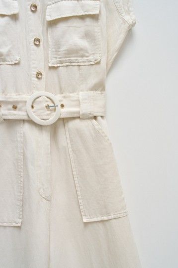 Salsa Light Denim Jumpsuit Beige