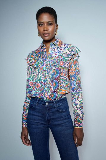 Salsa Shirt With Frills- Multi