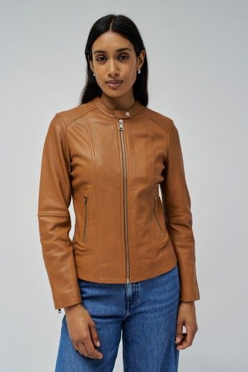 Salsa Ladies Leather Jacket Brown