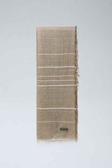 Salsa Mens Striped Scarf Green